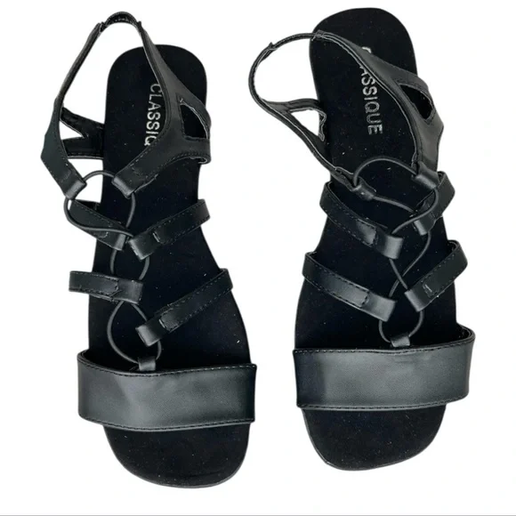 Classique Harper Black Women's Size 8
Stretch Upper 11/4" Heel Sandals New - Picture 2 of 12